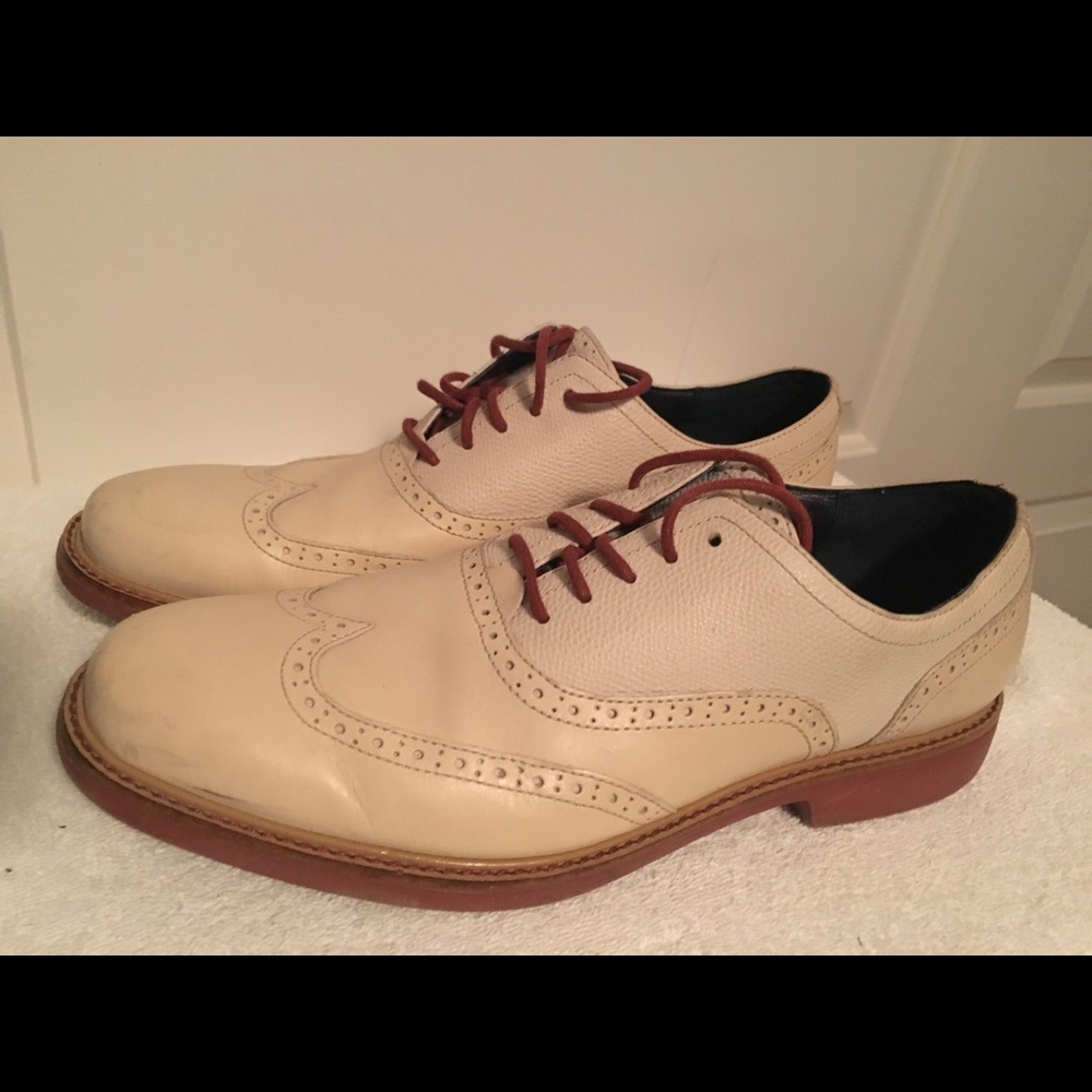 Cole Haan cream wingtip size 10